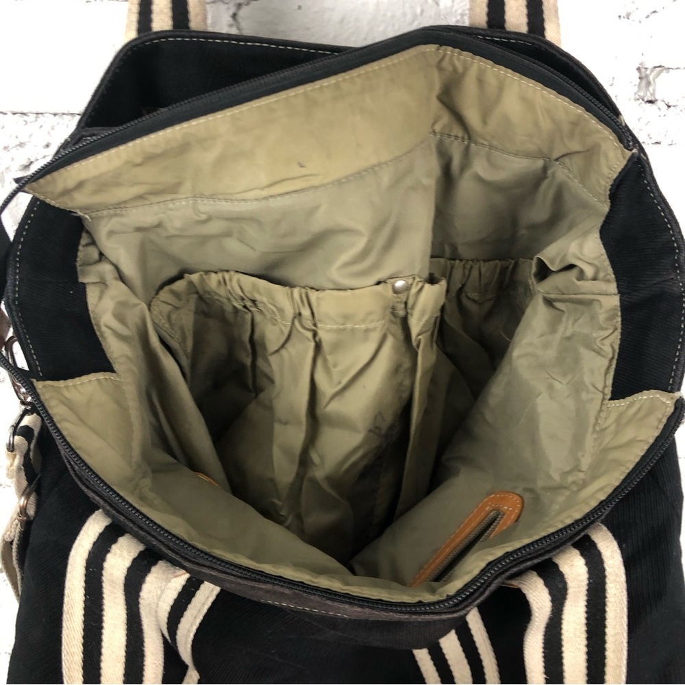 Pottery Barn Kids Black and Tan Striped Bag - Picture 9 of 12